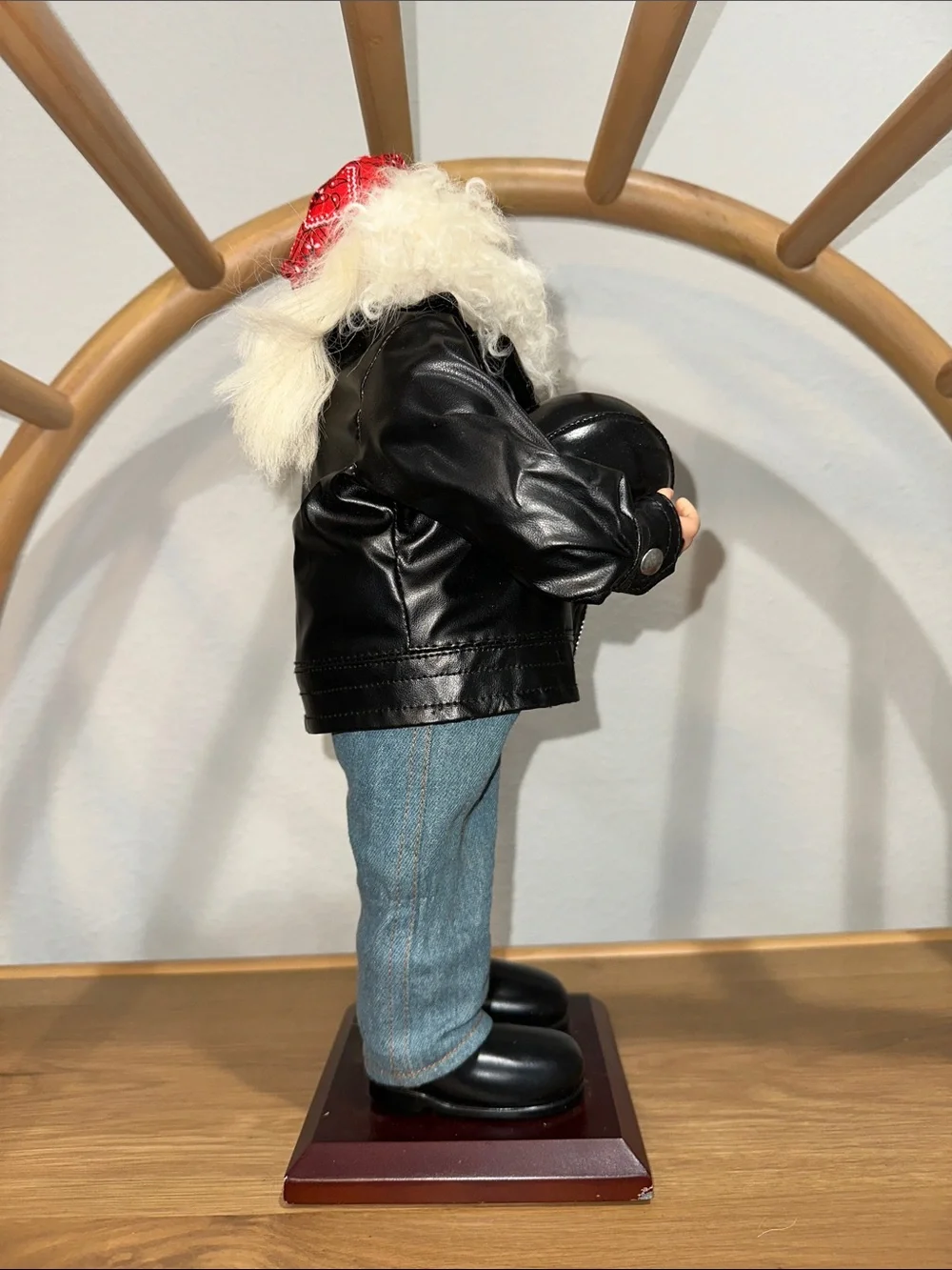 Brighten The Season BEALLS BIKER SANTA STATUE FIGURINE